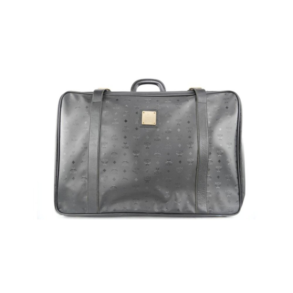 MCM Black Monogram Visetos Suitcase Luggage